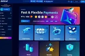 Sharkroll Casino, screenshot af hjemmesiden